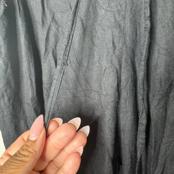 Earthbound Trading Co Black Boho Pants Women’s Large Drawstring Elastic Waist - Picture 3 of 11